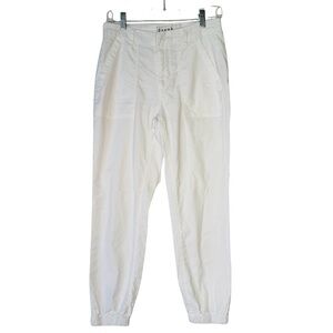 EUC Frank & Eileen White Jameson Utility Joggers Cotton/Flax Blend Size 4